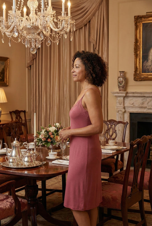 Lace-Trim Camisole Sleep Dress