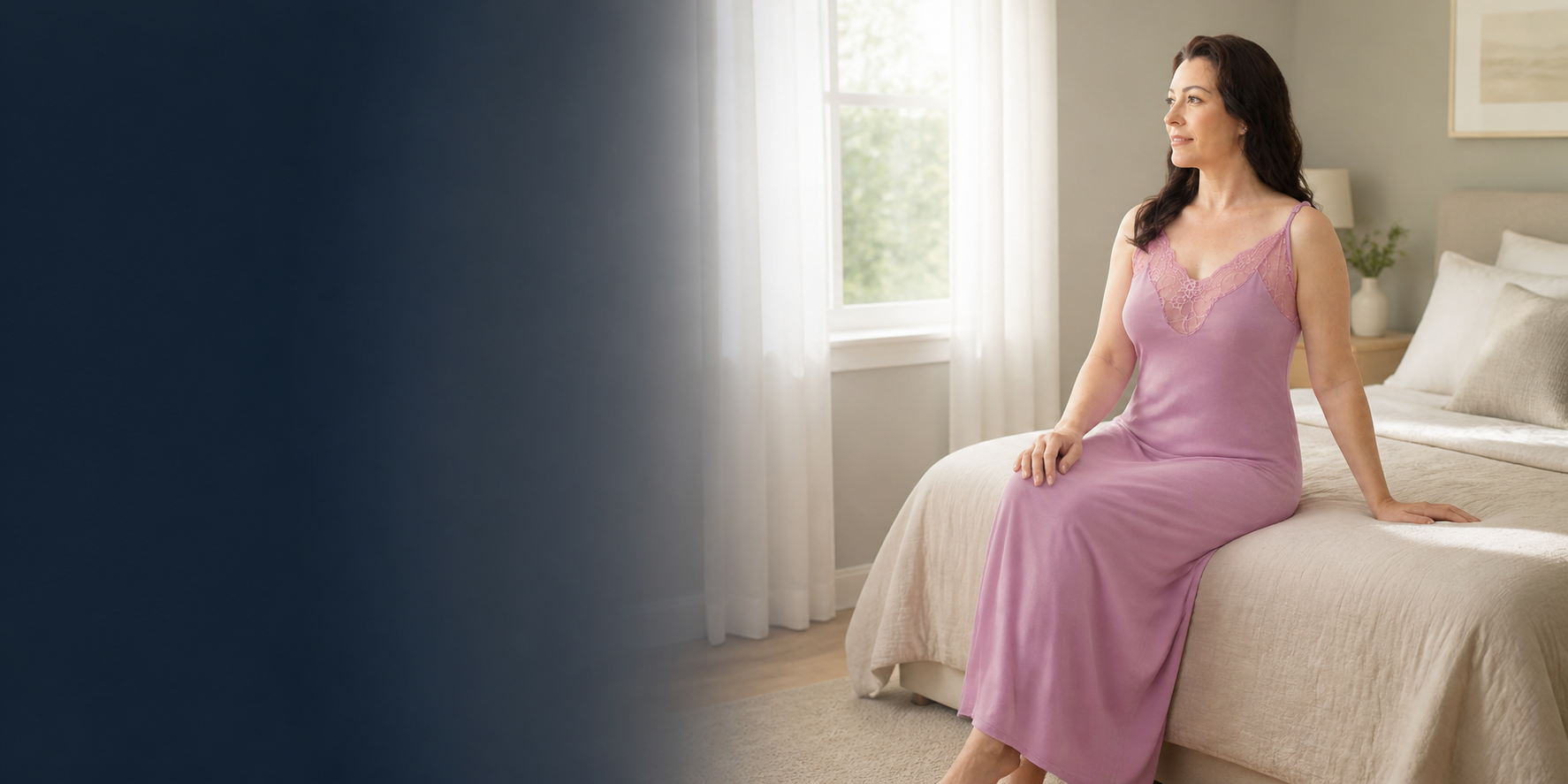 Woman resting comfortably in Whisp sleepwear